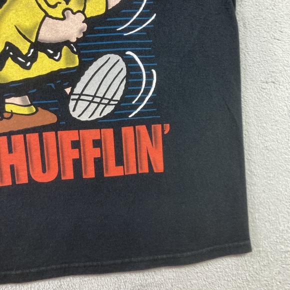 Peanuts Charlie Brown Shirt Adult Medium Black Everyday I'm Shufflin Graphic Tee - Picture 4 of 12
